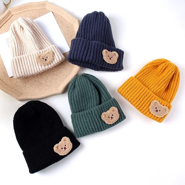 Cappelli Orso dei cartoni animati Cappelli Inverno Caldo Uncinetto Cappello Ragazzi Ragazze Bambini