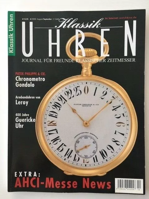 German watch magazin / Magazine allemand de montres KLASSIK UHREN 2002/4 PATEK