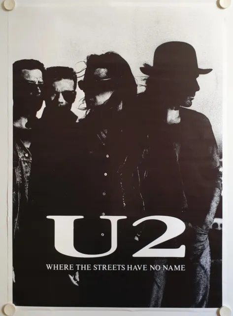 Affiche Groupe Rock 1987 U2 Where the streets have no name - 64x90 cm