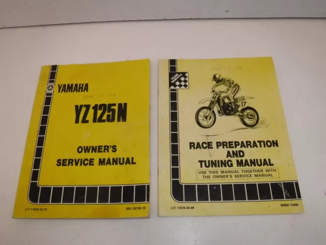 1985 Yamaha YZ125N Owners Service Manual and Race Prep Manual LIT-11626-04-78