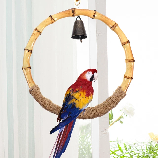 Vogelschaukel Holz Papagei Sommerhängematte Sittich Kletterspielzeug Zubehör