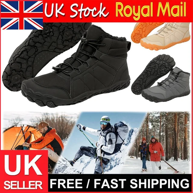 Men's Waterproof Winter Boots - Warm Snow Boots With Non-Slip Outsole For Outdoor Trekking