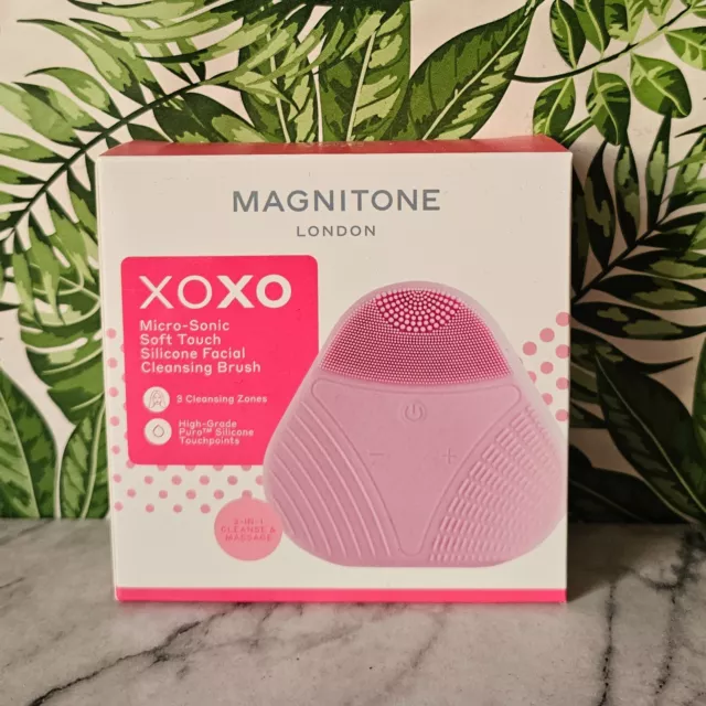 Magnitone XOXO Micro-Sonic Soft Touch Silicone Facial Cleansing Brush Neu