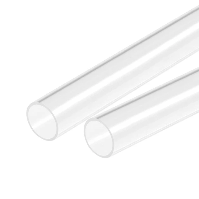2pcs Acrylic Pipe Clear Round Tube 31mm ID 35mm OD 18" for Lamps and Lanterns
