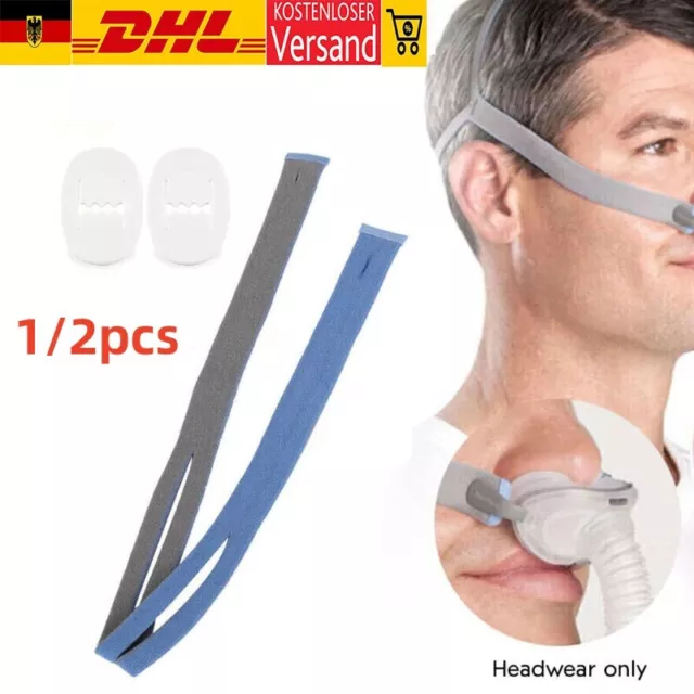 1/2Stk Ersatz-Kopfband für die ResMed Airfit P10 CPAP-Maske mit 2 Schnallen DE