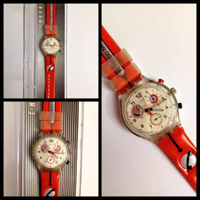 Swatch Chrono Time To Call SCK112 1997 Vintage Orologio da polso Anni 90 Usato
