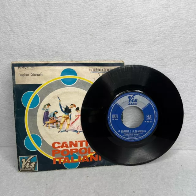 Gino Volpe _ Canti Popolari Italiani 2  Dischi Vinile 45giri 7" _1963 Vis Radio