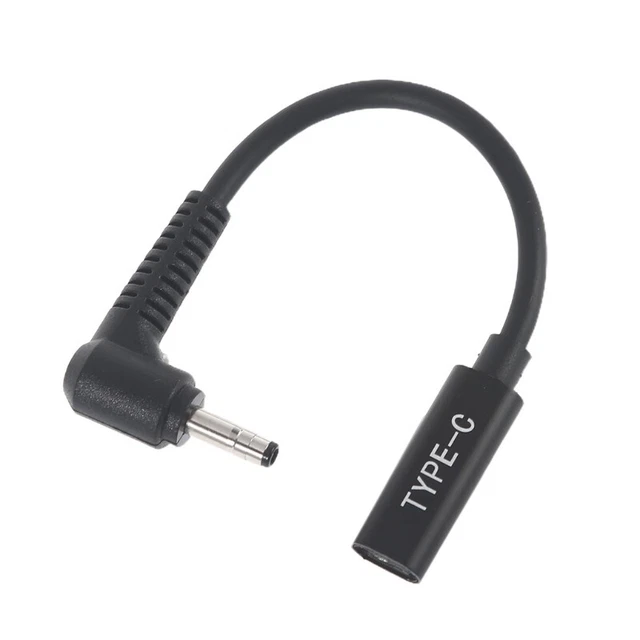 Black 4.0x1.7mm Type C Female to for  Charging Cable for Laptop Accessories