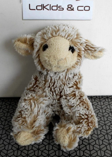 DOUDOU PELUCHE CREATIONS DANI MOUTON AGNEAU BEIGE MARRON CHINE 16 cm D1468