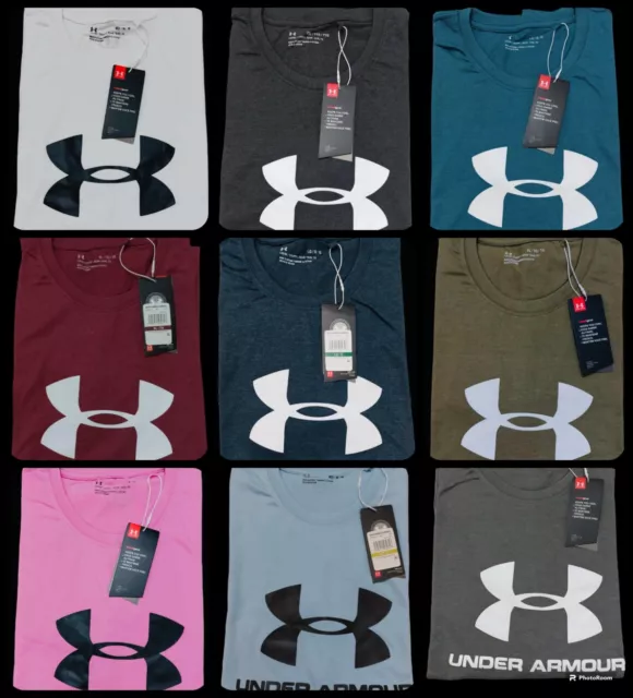 Men's Under Armour Big Logo Running/Gym/Sport Style Short Sleeve T-shirt