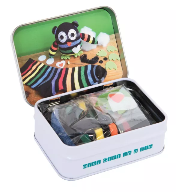 GIFT IN A TIN - Mini Sock Owl Micro Play Set Kids Gift **FREE DELIVERY**