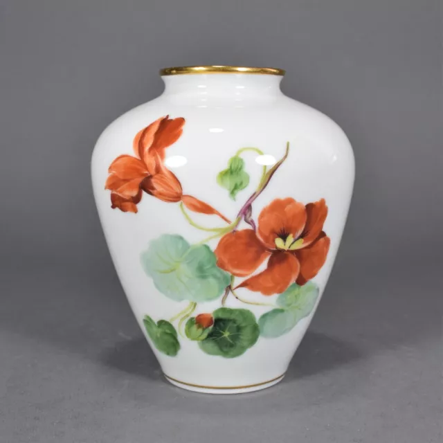 Rosenthal Baumgartner Vase Designvase Tischvase Handmalerei Blumen flowers