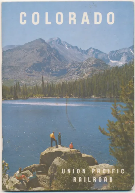 Colorado Union Pacific Railroad Booklet Cover Bear Lake Longs Peak July 1959 Map