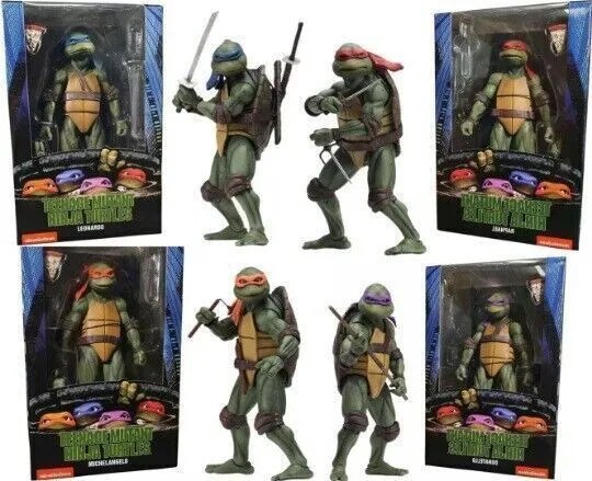 Teenage NECA TMNT 1990 Movie 7" Ninja Turtles Movable Toys Action Figure Mutant