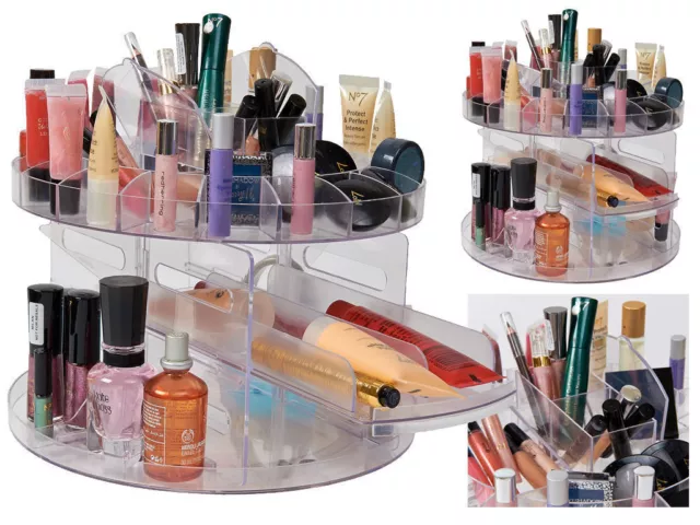 Große Acryl Kosmetik Make-up Organizer Klar Display Schönheit Aufbewahrungskoffer 2
