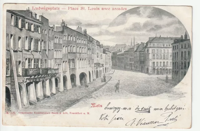 METZ  - Moselle - CPA 57 - Places - Place St Louis - Arcades