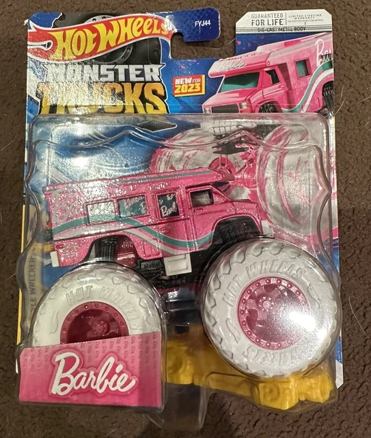 HOT WHEELS MONSTER Trucks Barbie Monster Truck/Camper Van £8.99 PicClick UK
