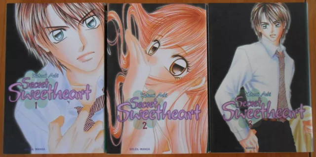 Lot 3 MANGAS SECRET SWEETHEART Tome 1 2 3 - VF - SOLEIL MANGA - Kotomi Aoki