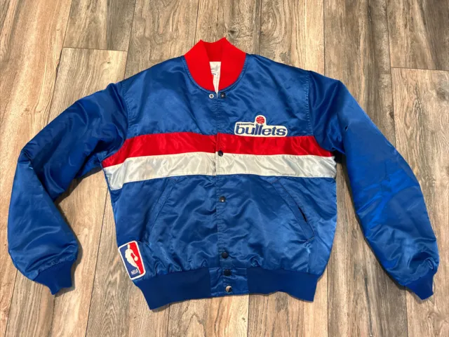 Vintage Starter Washington Bullets NBA Satin Jacket Men’s XL Made In USA