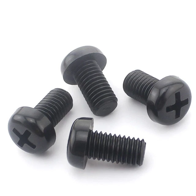 M2 M2.5 M3 M4 M5 M6 M8 Black White Nylon Round Pan Head Machine Screw...
