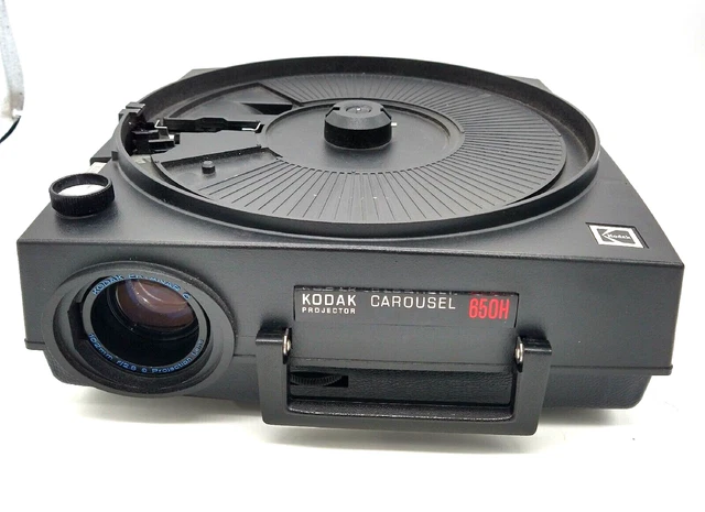 Kodak Carousel 650H Slide Projector With Remote And Box Tested Works Vintage