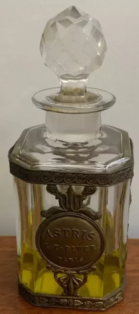 Baccarat Raro Tenente Piver Bronzo Dorato Etichetta Paris Francia Antico Vintage