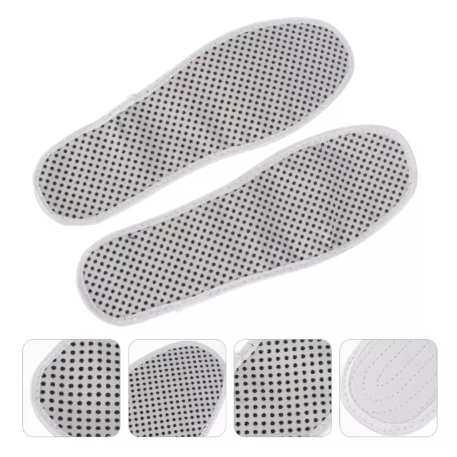 Solette termiche tormalina scarpe autoriscaldate inserti cuscino piede caldo (bianco)
