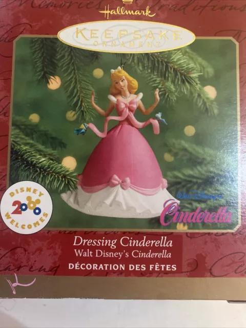 Hallmark Keepsake 2000 Walt Disney Dressing Pink Cinderella Christmas Ornament