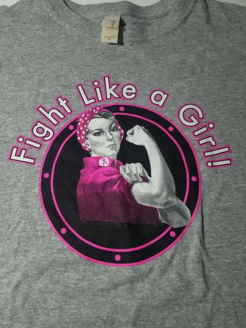 Rosie The Riveter Fight Like A Girl T Shirt Heather Gray Rosie The Riveter Fight Like A Girl T Shirt Heather Gray