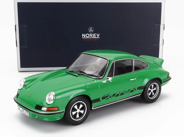 NOREV Porsche 911 GT3 RS 2009 Model Car 1/18 Scale - Black & White Gold Metallic, Brand New