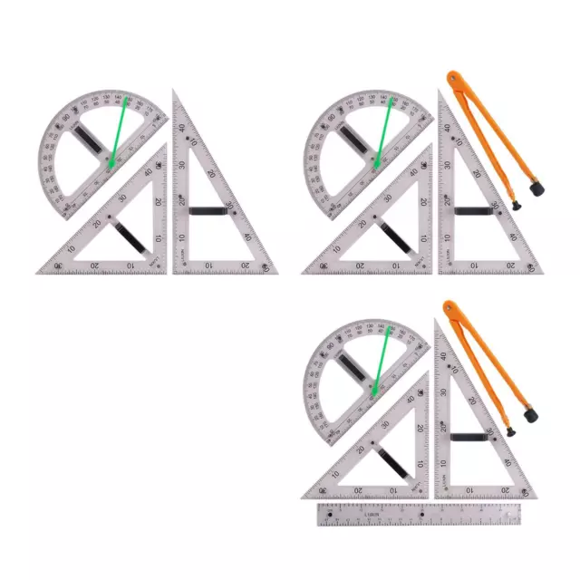 Großes Zeichenset für mathematische Geometrie Lineale, Lehrmaterial,