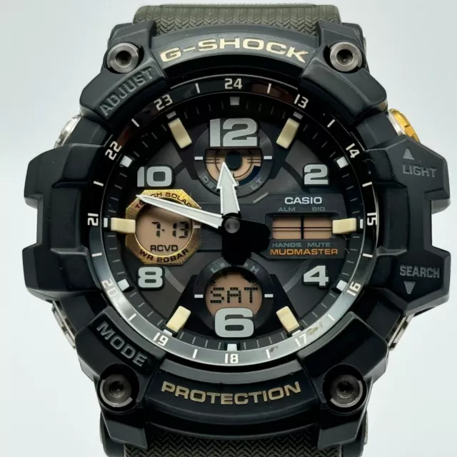 CASIO G SHOCK MASTER OF G MUDMASTER GWG 100 1A3JF Solar black Men s Watch 176.02 PicClick UK