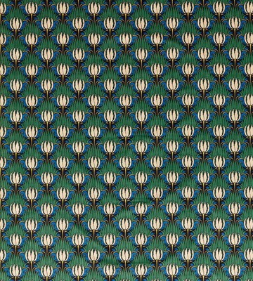 100% COTONE Sanderson Tessuto per Tende "Dancing TULIPANI" 3M PRIMULA/Verde 