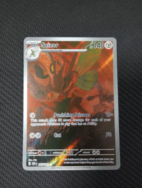 Scizor 205/197 (Illustration Rare) Obsidian Flames Pokemon TCG NM