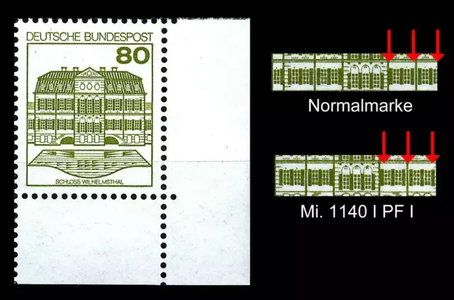 1140 I PF I ** Dauerserie Burgen und Schlösser, 80 Pf.