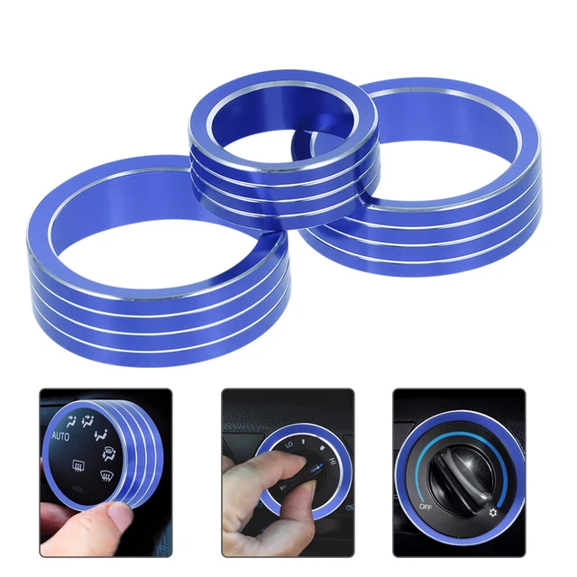 3 pz accessori interni auto manopola condizionatore d'aria interno interno