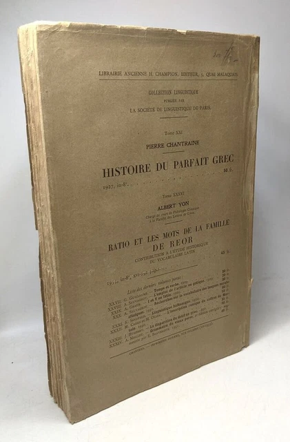 Introduction à l'étude critique du nom propre grec. (Fascicules 1 à 8. Pages 1 à 640, le tout paru)