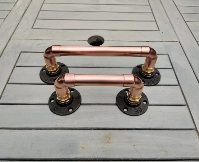 Poignées de tuyau en cuivre volumineux de conception industrielle/porte/tiroir (22 mm)