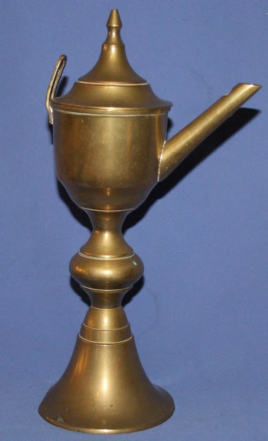 Vase-coupe Sur Piédestal En Laiton - Vintage, Centre De Table
