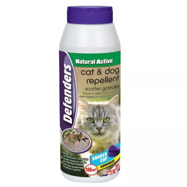 Defenders 450g Cat & Dog Scatter Granules Bottle Shaker Cap Repellent Deterrent