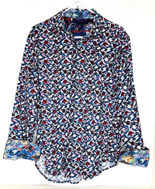 Chemise boutonnée Robert Graham taille XXL - marron, violet