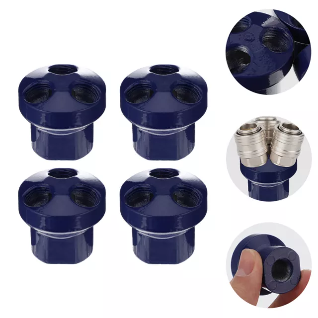 Quick Connect Air Manifold Splitter Coupler Fittings - Set of 4