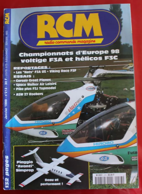 RCM Radio Commande Magazine - Aéromodélisme - N°213 (1999) & PLAN : Curvy