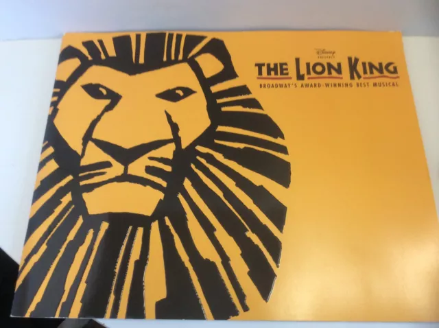 Broadway Musical Program Lion King Book