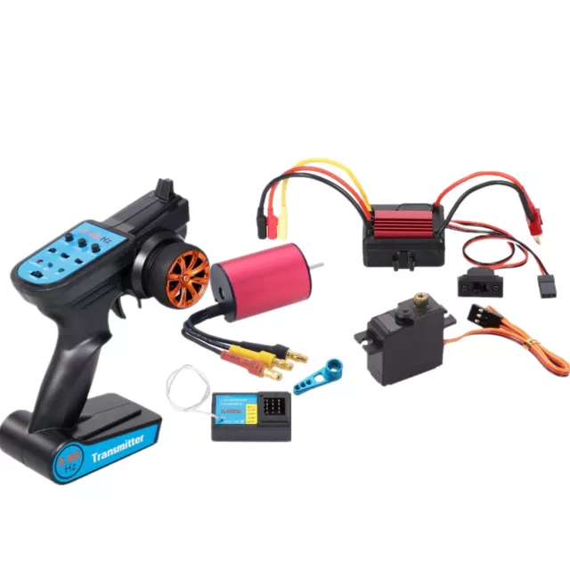 1/16 1/18 RC Car 2.4G 3CH Remote Control+Brushless ESC+Motor Kit For WLtoys A959