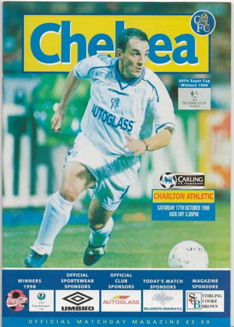 1998/99 Chelsea v Charlton Athletic Premiership Programme - Excellent Condition