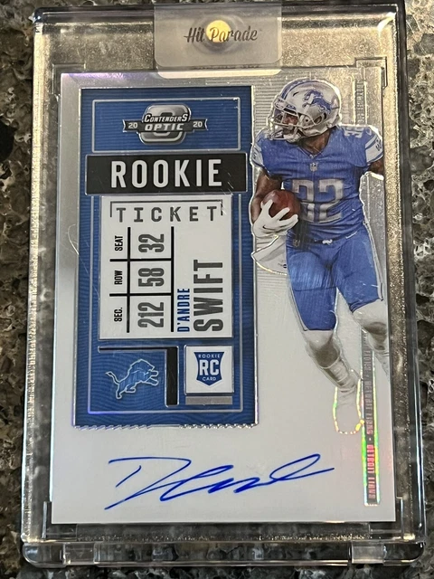 2020 Contenders Optic D'Andre Swift Rookie Ticket Prizm RPS On-Card Auto RC