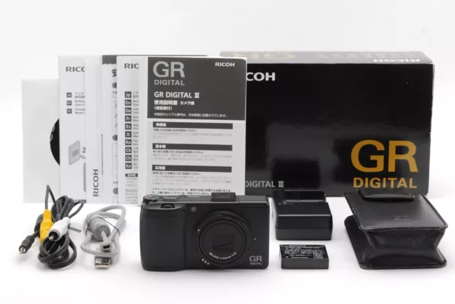 [MINT Box] Ricoh GR Digital III 3 10.0MP Black Compact Digital Camera From JAPAN