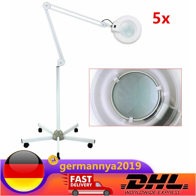 5 x lampada a lente diottrie cosmetici tatuaggio lente di ingrandimento lampada a lente di ingrandimento luce da lavoro 22 W