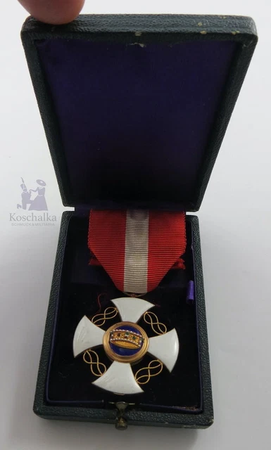 Italien, Verdienstorden Krone Italiens, Ritterkreuz im Etui, Original (5300EB)